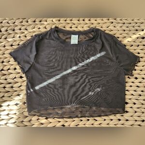 Wild Fable Black Mesh Top